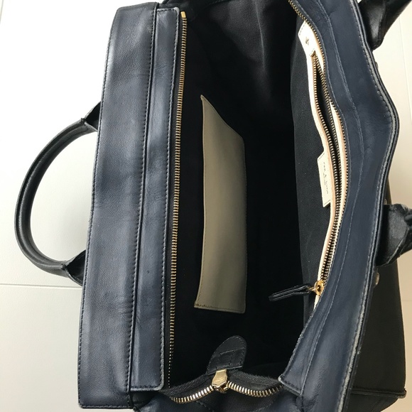 rag & bone: Large Navy/Black Pilot Purse - Picture 5 of 12